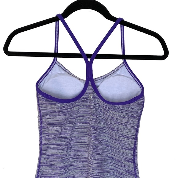Lululemon Y-Tank Size 4. Purple and white. NWOT - Picture 2 of 4